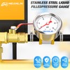 MEANLIN MEASURE 0-15Psi Stainless Steel Glycerin Filled Pressure Gauge 1/8"