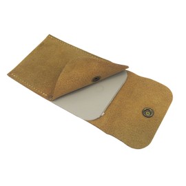 French Leather Cabinet Scraper Case Holder Wallet with Four (4) Pockets for 3-1/4” x 6-1/2” Scraper Blades 115590
