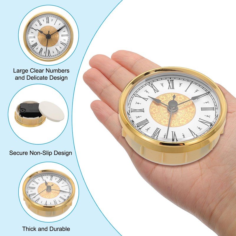 PATIKIL 80 mm Quartz Movement Wall Clock, Silent Roman Numerals