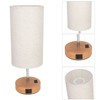 Touch Control Table Lamp Metal and Cloth USB Charging Three