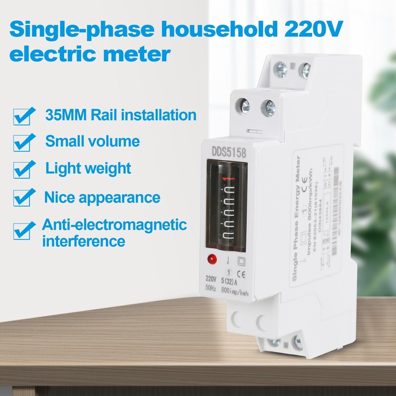 DEWIN Electricity Meter, 1P AC Meter, DIN Rail, 1 Phase