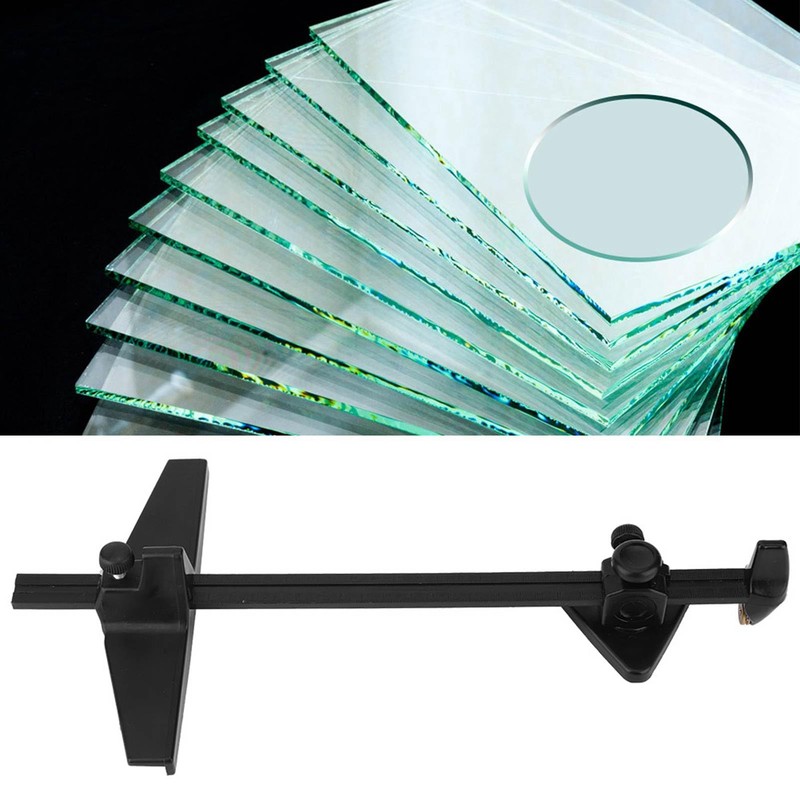 Garosa Round and Strips Glass Cutter, Professional Adjustable Hand Operated
