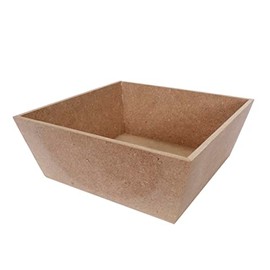Base Cuadrada de Madera MDF color Natural Fantasias Miguel Base Decorativa de Madera para Centro Mesa Arreglo Floral y Regalos 18.5cm lado 7cm altura Mylin 1 pieza