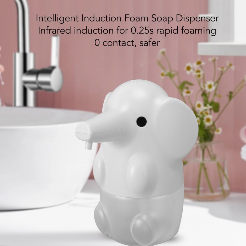 Cute Pet Elephant Touchless Soap Dispenser USB Rechargeable Automatic Foaming