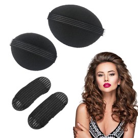 Plush Hair Base Cushion, Hair Clip, Hair Accessory, Fixed Sheet, Cushion, Female Volume, Hair Base, Wedding, Banquet, Party, DIY Bump Styling [4 Pieces] Large and Small Set