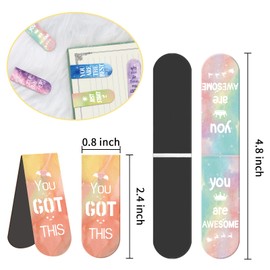 Magnetic Bookmarks, Kaluofan 15PCS Inspirational Bookmarks, Bookmarks for Women, Bookmarks for Kids, Double Sided Magnet Book Markers Page Clip for Students Teachers Reading Supplies