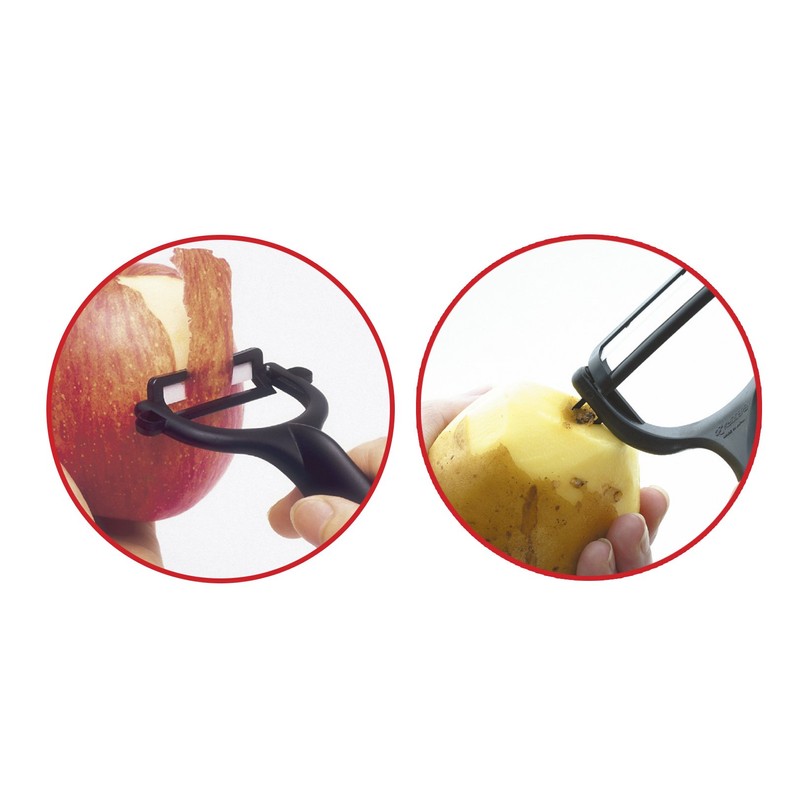 Kyocera Ceramic Horizontal Y Peeler, Orange