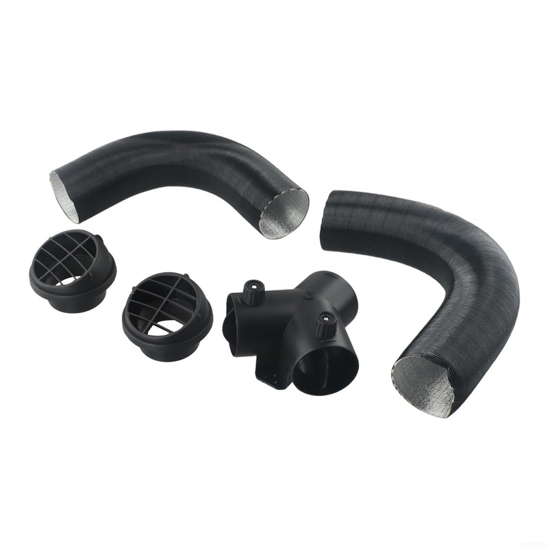 Functional 60mm Y Piece Hot Air Outlet & Chrome Hose