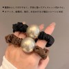 YINKE シュシュ リボン セット シルク ゴム 高弾性 跡がつかない パール付き 大人可愛い
