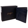 Golunski Leather Mens Navy Croc Tri Fold Wallet Graffiti Range