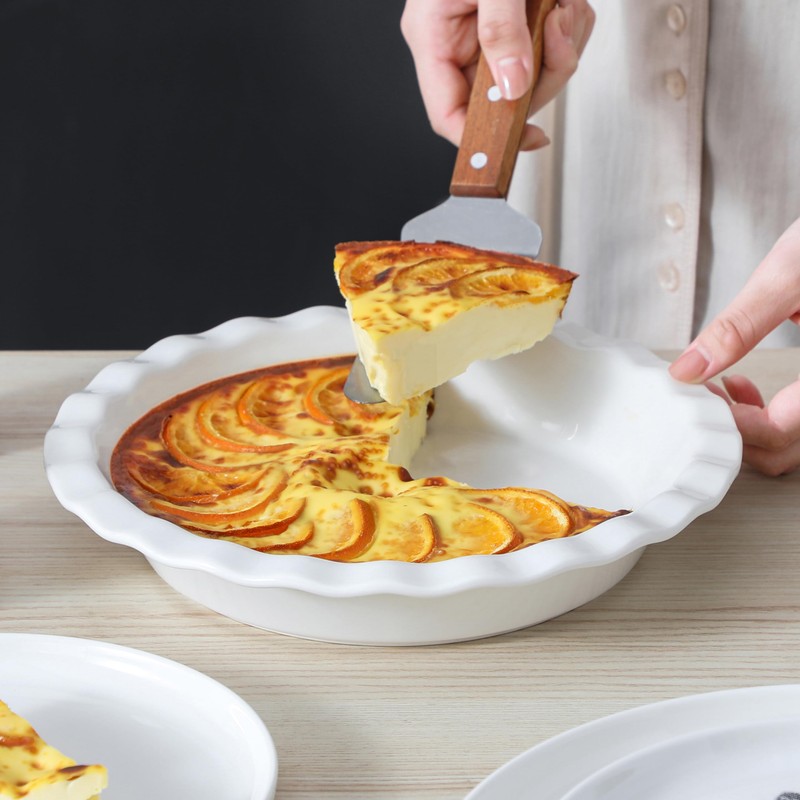 MALACASA Ceramic Pie Pan, Pie Pan for Baking 9 Inch,40