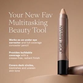Josie Maran Argan Cream Concealer Crayon - Blemish & Under Eye Concealer Stick - Hydrating Luminous Finish with Buildable Coverage - Non-Comedogenic, Creaseless & Non-Cakey Formula - Fair 1 (0.1 oz)
