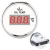 Universal Digital Oil Temperature Gauge 52mm 50‑150℃ W/Red Backlight 12V/24V