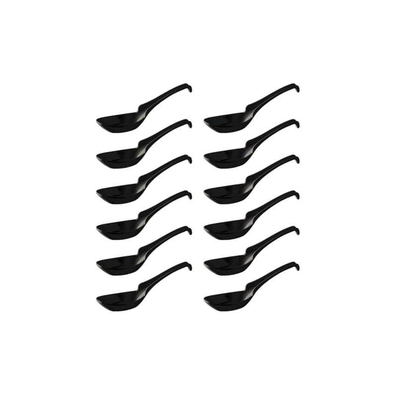 Thunder Group 7100BK Astragalus Soup Spoons, 6.2 inches (15.8 cm),