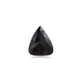 0.36 Cts of 6.60x6.13x1.54 mm AA Pear Rose Cut (1 pc) Loose Treated Fancy Black Diamond (DIAMOND APPRAISAL INCLUDED)