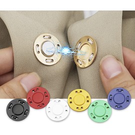MAHAVIMOKSA 20mm/0.65" Magnetic Coat Snap Button Invisible Hidden Sew in Button Fastener for DIY Craft Clothing Sewing Bag Purse Leather Scrapbooking (Purple 10pcs)