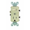 Leviton T5225-I Combination, 15 Amp, 120 Volt AC Toggle Switch,