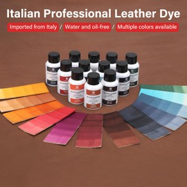 WUTA Leather Dye Professional Permanent Dye for Coloring Uncoated Vegetable Tanned Leather(30ml Flame orange)