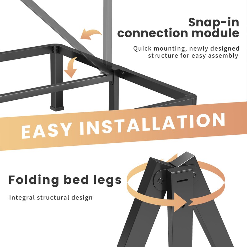 VIPSHOW 12 Inch Full Heavy Duty 3500 lbs Bed Frame