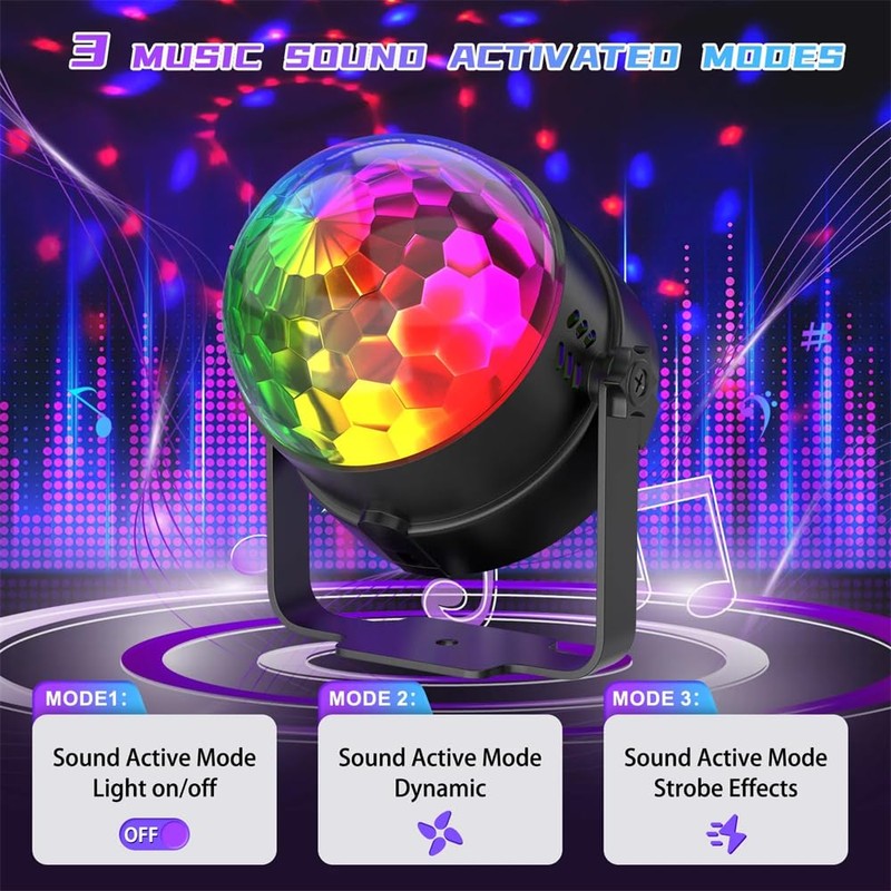 Multi-Functional Disco Light RGB LED Stage Party Lamp with Remote