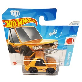 Hot Wheels Mad Mike Mazda RX-3 Tooned Orange 7/10 HW J-Imports