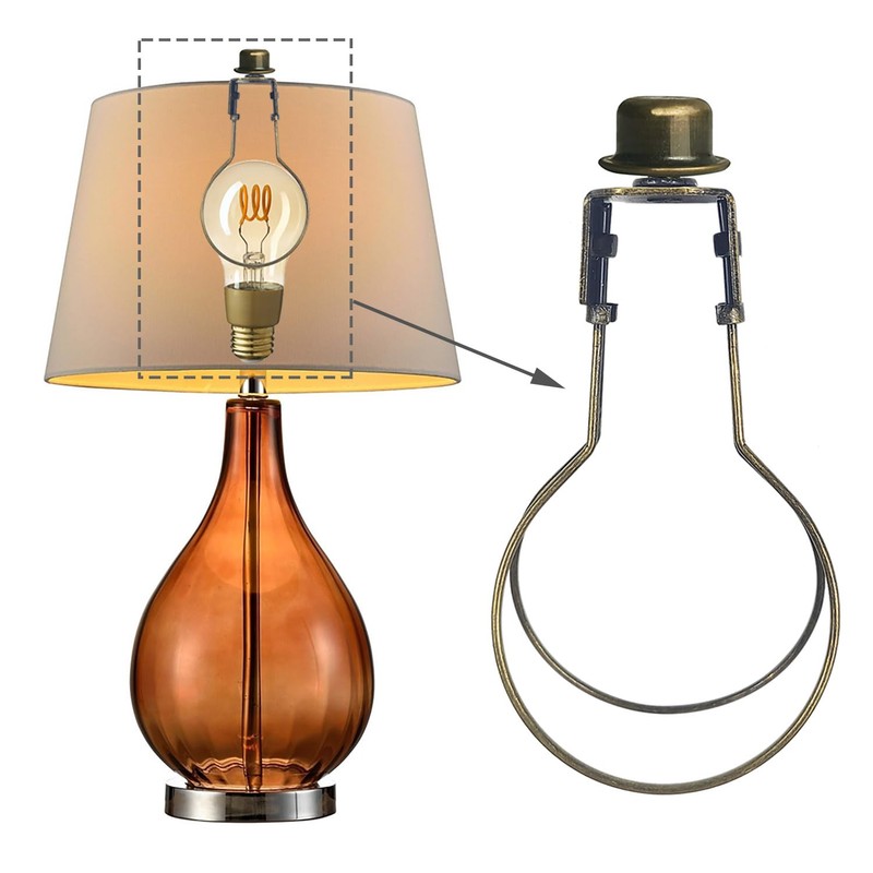 ECUDIS 2 Pack Lamp Shade Light Bulb Clip Lampshade Adapter