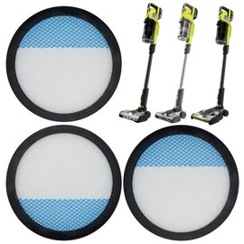 Aolleteau 3 Pack Filter Replacement for Ryobi 18V 1 + Cordless Stick Vacuum PBLSV716K, PBLSV716B, PBLSV717K, PBLSV717B, PCL720K, PCL720, Compare to Part A32SV720N