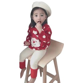 TKY-csheep Christmas Cosplay Santa Kids Roomwear Baby Infant Tops Pants Set Cute Costume Party Birthday Xmas Pajamas Loungewear Everyday Wear Gift, red