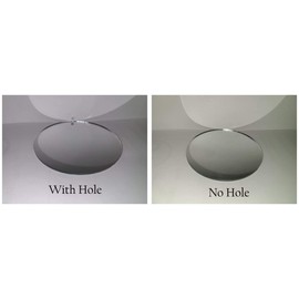 40 Laser Cut Silver Mirror Acrylic Blank Round Discs Smooth Edge Plexiglass Circles 1/8 inch (3 mm) with or Without Holes DIY Crafts Keychains Jewelry Gift Tags (6", No Hole)