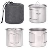 TOMSHOO Ultralight Titanium Cup Outdoor Portable Camping Picnic Water Cup