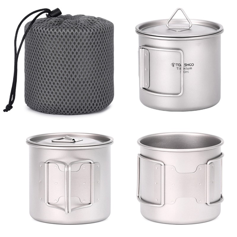 TOMSHOO Ultralight Titanium Cup Outdoor Portable Camping Picnic Water Cup