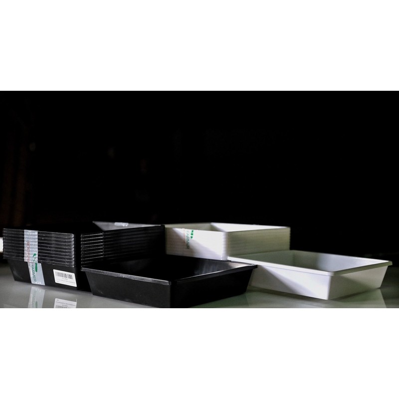 1010 Microgreen Tray, White No Hole 10 Pack Extra Strength