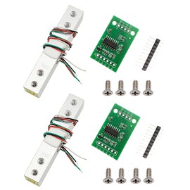 SazkJere 2 Sets Digital Load Cell Weight Sensor with Screws + HX711 AD Module Weighing Sensor for DIY Portable Electronic Kitchen Scale Kit Compatible Arduino (5kg (11lb))