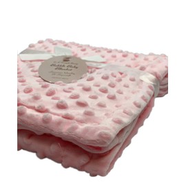 Newborn Soft Bubble Baby Blanket with Fleece Back for Crib Pram Boys Girls Infant Cot Bed Swaddle Pram Shawl Wrap Toddler Snuggle E&A Distribution Limited (Pink)