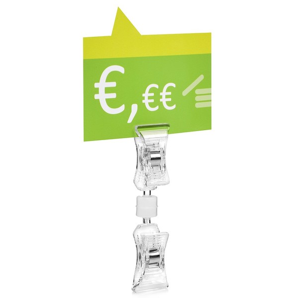 Pack of 10 Double Clamp/Price Tag Holder/Sign Holder/Clamp