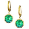 Aurora Crystal Jewelry Eclipse 9mm Hoop Earrings (Gold Stainless Green)