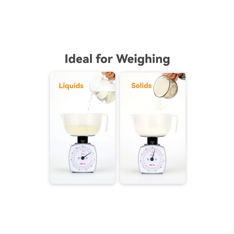 Tada báscula de alimentos analógica de 5 kg, esfera mecánica,