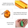 9Pcs Keychain Pill Container, Portable Mini Keychain Pill Holder Aluminium