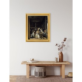 IPIC - Las Meninas by Diego Velazquez, Classic Gold Framed Art, Giclee Prints on Cotton Canvas Matched with Solid Wood Frame, Image Size:24X20,Total: 28.8x24.8, Made In USA