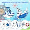 AMSNINK 24 Stück Maritime Deko, Fischernetz Deko, Deko Maritim, Segelboot
