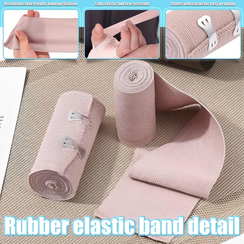 Elastic Bandage Wrap, 2 Pcs Compression Elastic Bandage, Elastic Sport