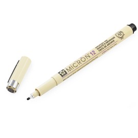 Sakura Pigma Micron - Pigment Fineliner Pens - 01//05/08/10/12/Graphic/Brush - Wallet of 7 - Black Ink