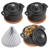 OGANAZI 3 Pcs Mini Cast Iron Dutch Oven Set –