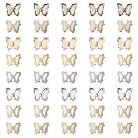 Mobestech 3d Butterfly Nail Charm Fashion Nail Art Butterflies Ornaments Manicure Charms