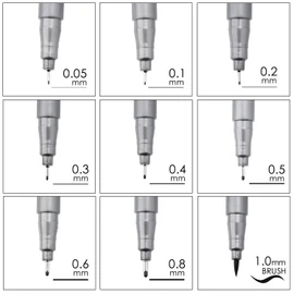 Premium Fine Liner Pens Set, Office Documents For Sketching, Artist Illustration, Technical Drawing, Ideal For Calligraphy Writing, Shopping Lists, Notes And Appointments