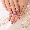 LOVFUL Press on Nails Pink Glitter| Handmade with Full Covered