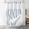 SSCRCUSLY No Hook Shower Curtain with Snap in Liner Set,