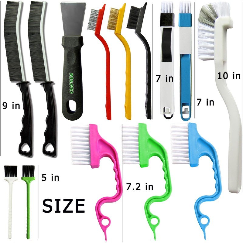 14Pcs Small Crevice Cleaning Brush Set, Groove Gap Cleaning Tool