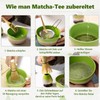 6 Pieces Matcha Set, Ceramic Matcha Bowl with Spout, Complete