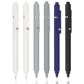 Ptwola 6 Pcs Gel Pens Fine Point Smooth Writing Pen Quick Dry Black Ink Pens High-End Series Ballpoint 0.5mm Colored Gel Pen Cute Office School Supplies Gifts for Women Men Journaling Note Taking